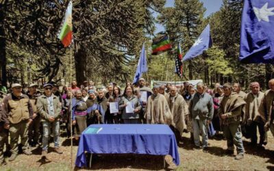 Alors qu’en Argentine les droits des peuples autochtones se perdent, au Chili, la co-gouvernance mapuche est accordée dans un parc national (18/12/2024 par Kay Pacha / Equipe Pueblos Originarios du SERPAJ, « Mientras en Argentina se pierden derechos indígenas, en Chile se otorga co-gobernanza Mapuche en un parque nacional »)