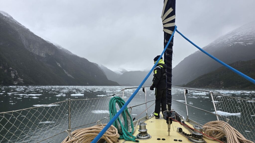glacier patagonia sailing cape horn chilean fjords darwin range expedition in patagonia by sailboat sailing vessel puerto williams