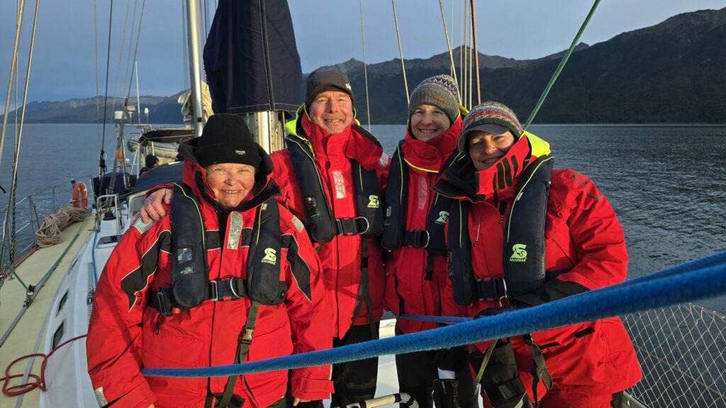 crew members sailing cape horn and fueguian channels