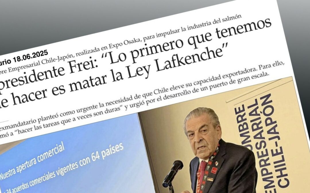 L’ancien président Eduardo Frei et les industriels du saumon au Japon : Il faut « tuer la Loi Lafkenche (19/06/2025, Mapuche Diario)