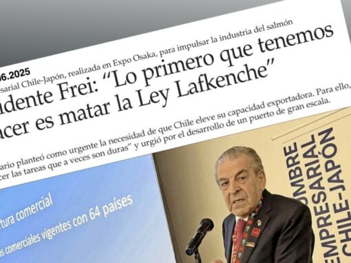 L’ancien président Eduardo Frei et les industriels du saumon au Japon : Il faut « tuer la Loi Lafkenche (19/06/2025, Mapuche Diario)